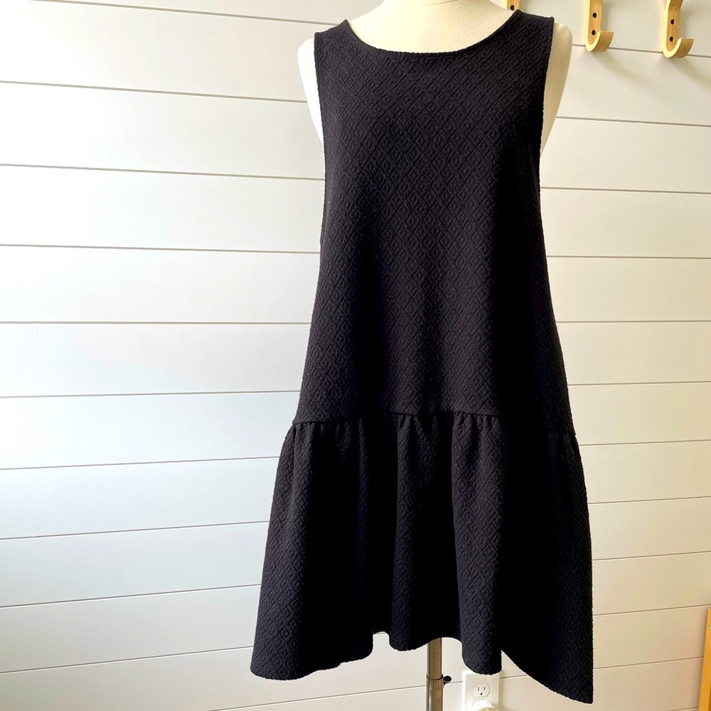 Free People black quilted dress